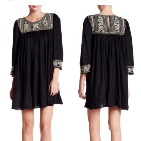 Joie Cappalah Peasant Tunic Dress XS  Embroidered Short - Picture 1 of 6